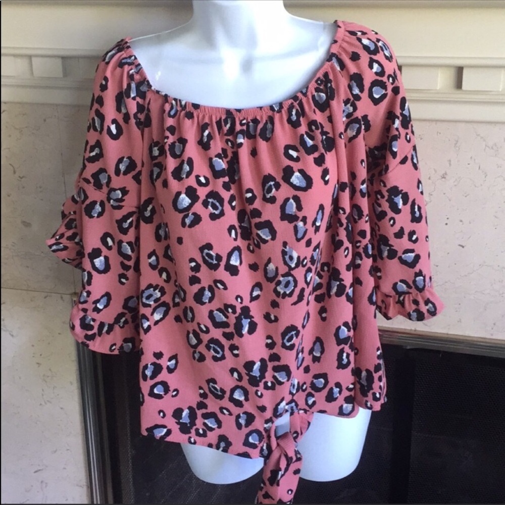 NEW Ruffled Leopard Print Blouse